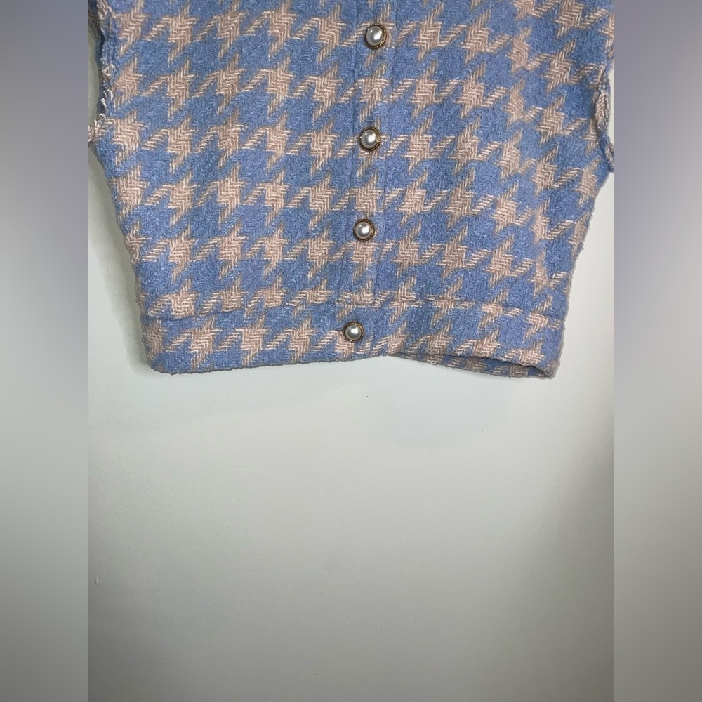 STORETS Lori Houndstooth Sz M In Skyblue - Picture 4 of 6